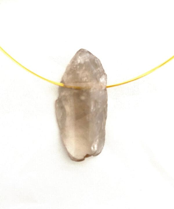 Quartz Fumé et diamant incrusté en pendentif – Image 4