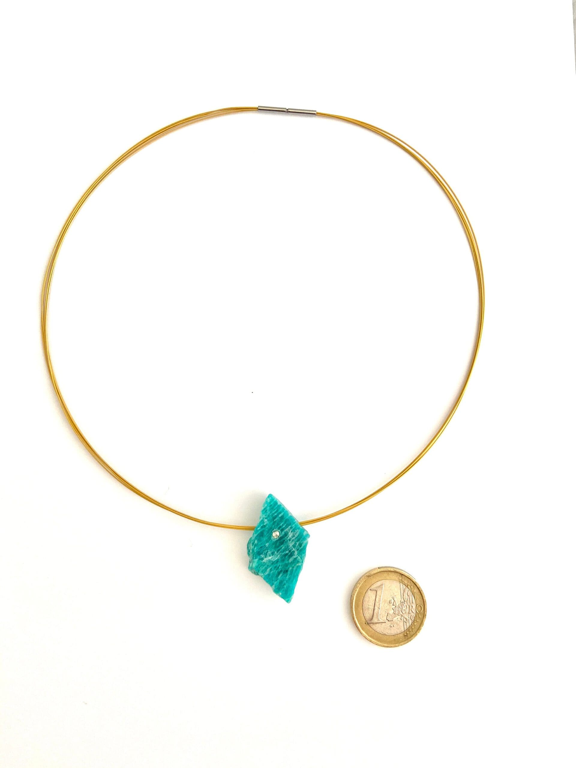 Délicate Amazonite avec son diamant incrusté – Image 8