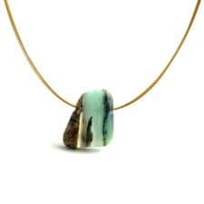 Pendentif en Opale bleue des Andes dit chrysopale